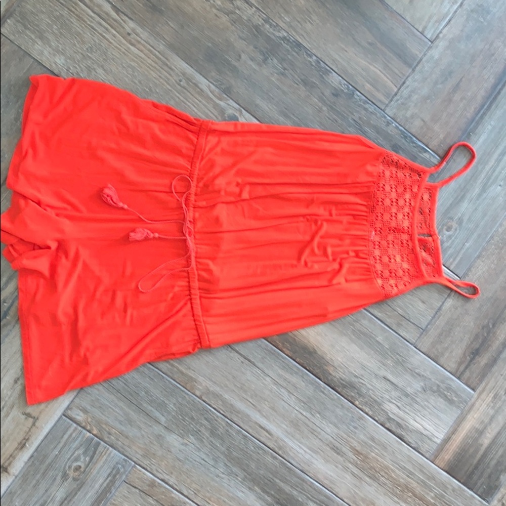 Bright orange romper